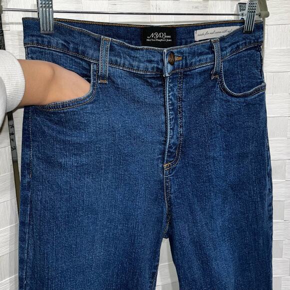 NYDJ Women’s Vintage Wide Leg Mid Rise Blue Denim Jeans Size 4 Hippie Boho - Picture 2 of 15